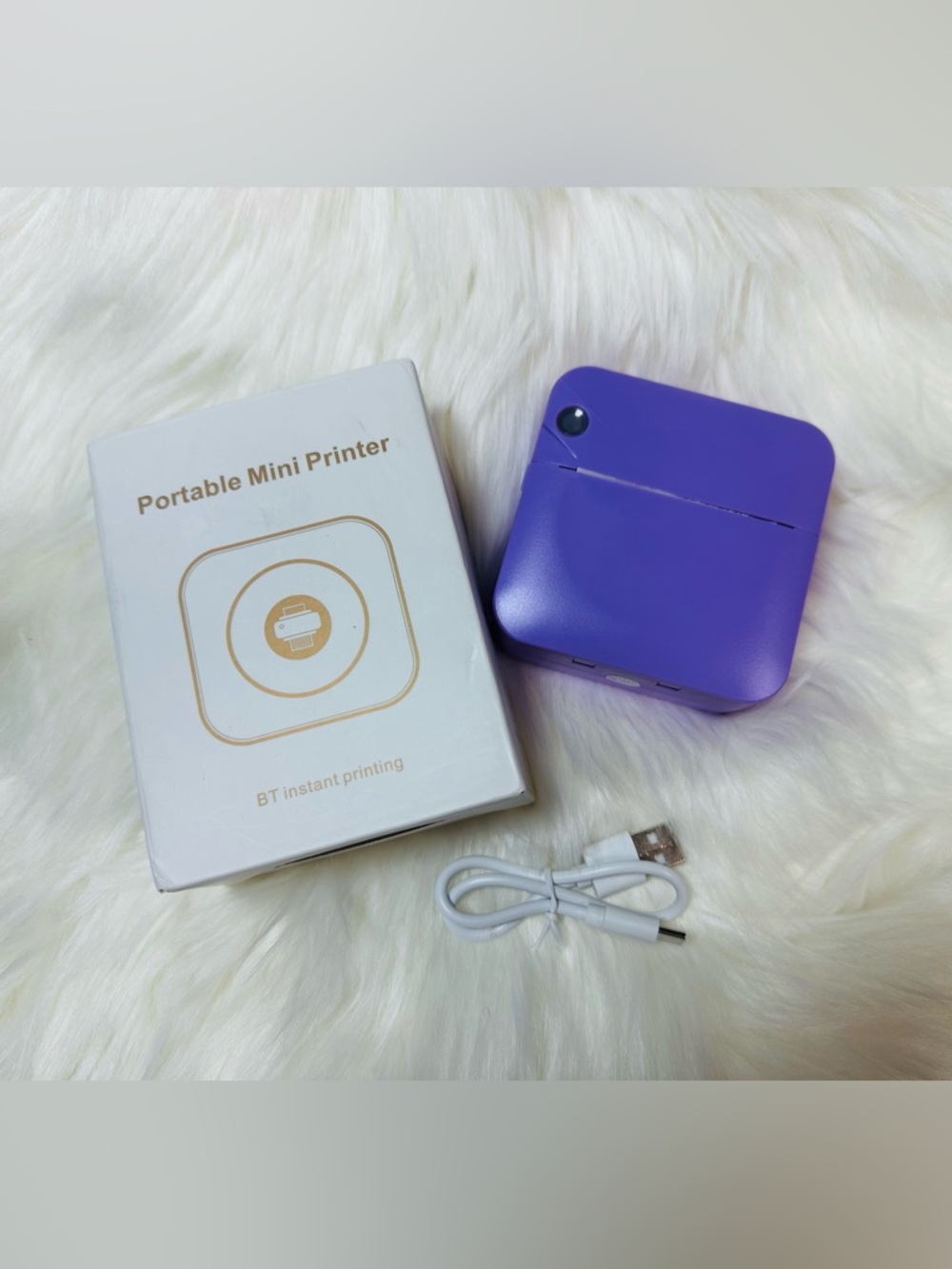 purple Bluetooth Portable Mini Printer wireless thermal - Picture 1 of 4